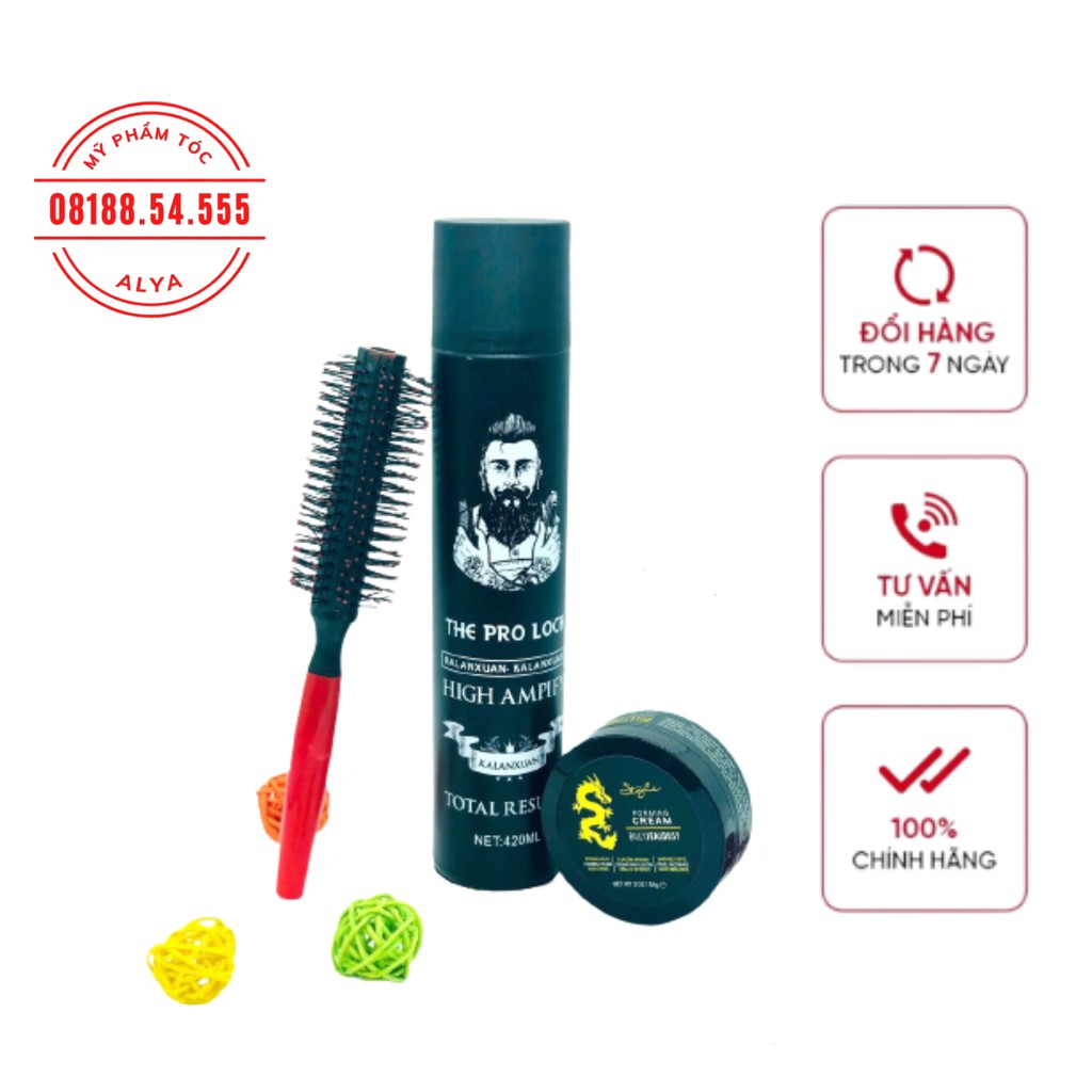 COMBO gôm sáp THE PRO LOCK + Wax Rồng Vàng BILLY JEALOUSY MỸ tạo kiểu giữ nếp cho tóc. HÀNG CHÍNH HÃNG