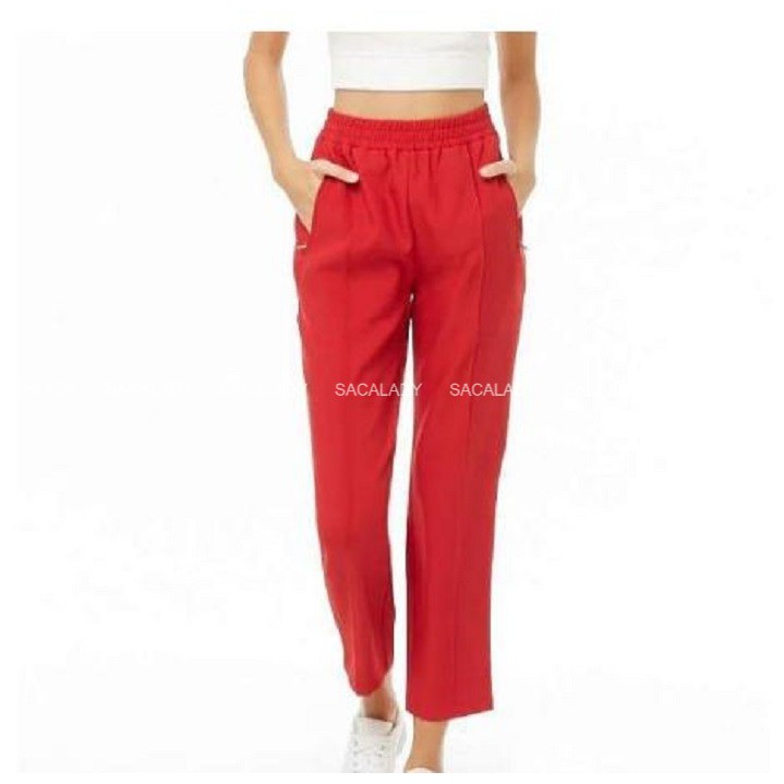 Quần Poly F21 Lưng Thun Ống Suông - 0853