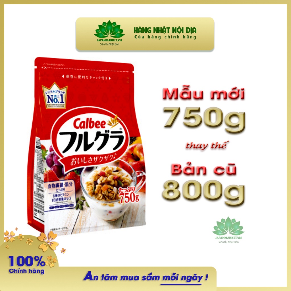 Ngũ cốc Calbee Ăn Kiêng Giảm Cân Nhật Bản mix sữa chua hoa quả trái cây dùng ăn sáng