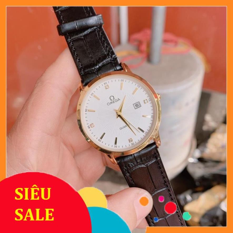 Đồng hồ Nam Omega OM1654 dây da cao cấp sang trọng- Bảo hành 12 tháng