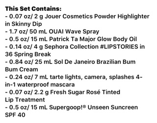 Set mỹ phẩm 8 món Sephora Poolside Party