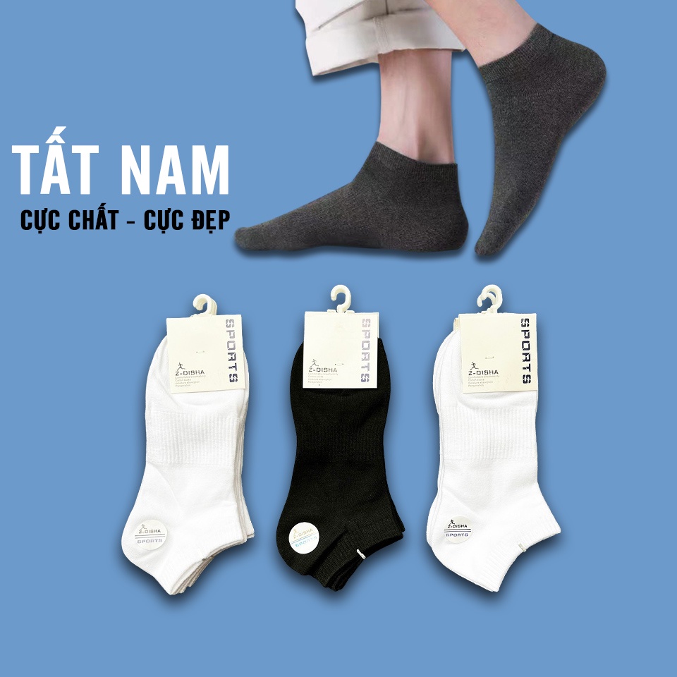 Tất nam cổ ngắn,vớ nam đẹp chất liệu cotton kháng khuẩn thấm hút mồ hôi cực tốt