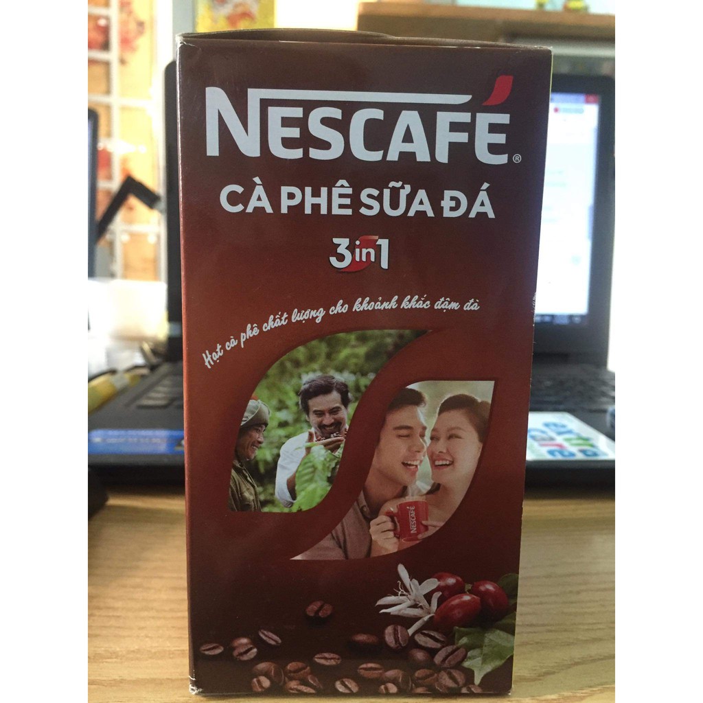 Hộp Nescafé 3in1 Cà phê Sữa Đá - 10 gói x 20g ngon tuyệt