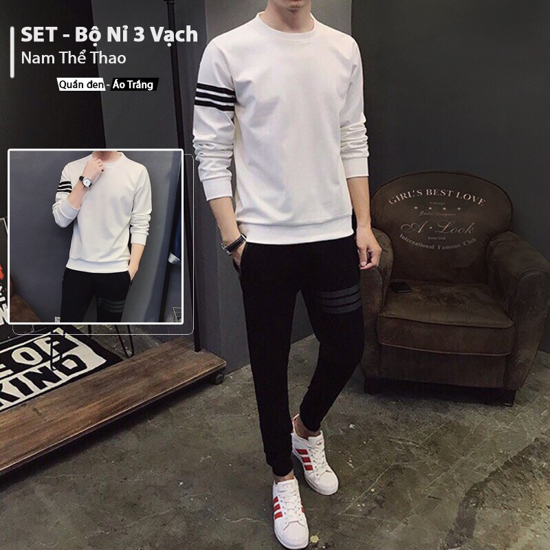 Bộ Quần áo nam thun thể thao 3 vạch TFUN mã "KC-Z" đẹp jogger hot trend phong cách hàn quốc chất vải mềm mại