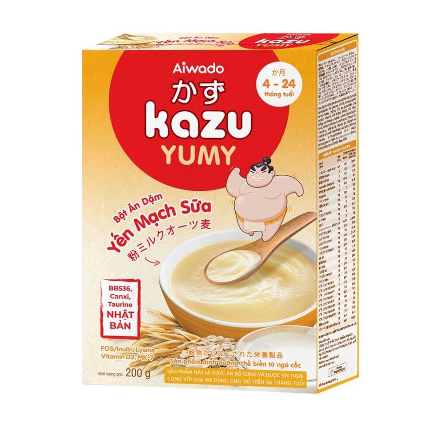 Bột ăn dặm Kazu Yumy đủ vị [hộp 200g]......: