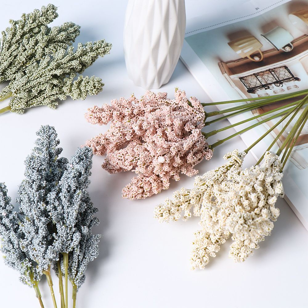 Set 6 nhánh cây berry nhân tạo nhiều màu sắc tuỳ chọn dùng để trang trí nhà cửa / tiệc cưới