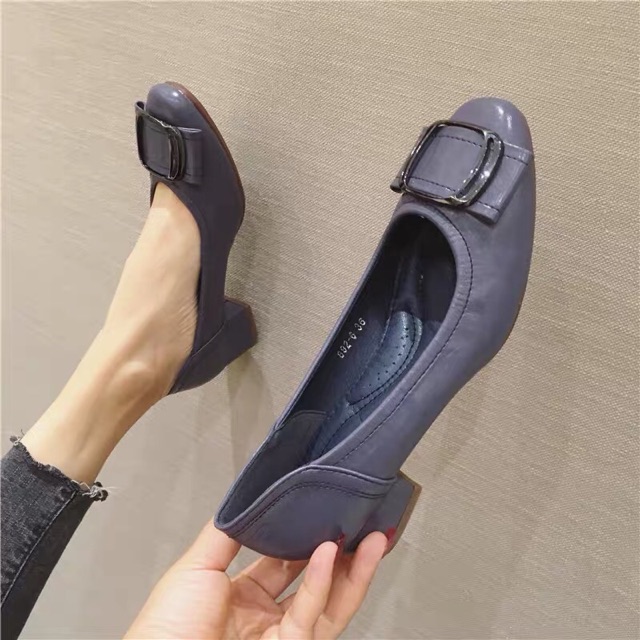 (ORDER) Giày cao gót 3cm da mềm bo chun hàng Quảng Châu cao cấp BIG SIZE 35-42