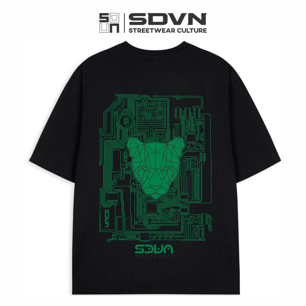 Áo Thun Cotton Unisex Nam Nữ SDVN Electric