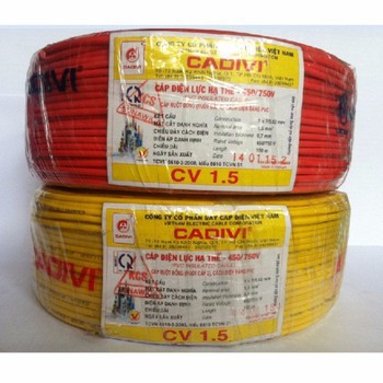 Cáp CV 1.5 Cadivi - Hàng chính hãng, sẵn có