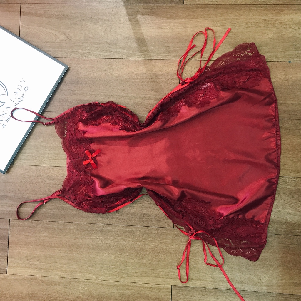 Đầm ngủ sexy - Váy ngủ 2 dây lụa cao cấp trơn đơn giản quyến rũ gợi cảm V447