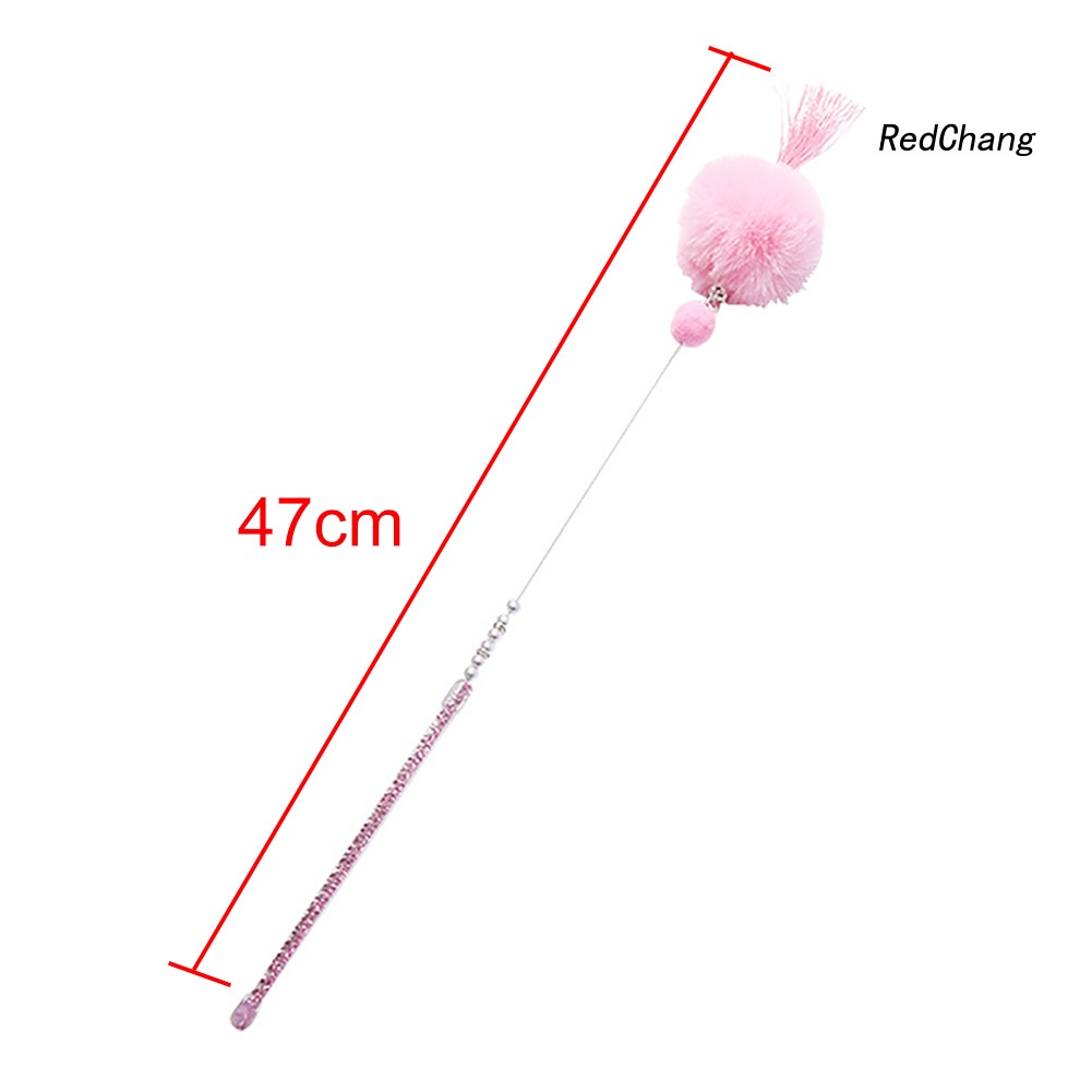 Gậy Đồ Chơi Gắn Quả Bông Và Quả Cầu Lông Xù Dành Cho Mèo Cưng