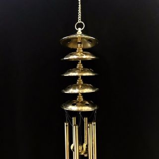 Chuông gió 6 ống 5 tầng bằng đồng nhiều kích thước
