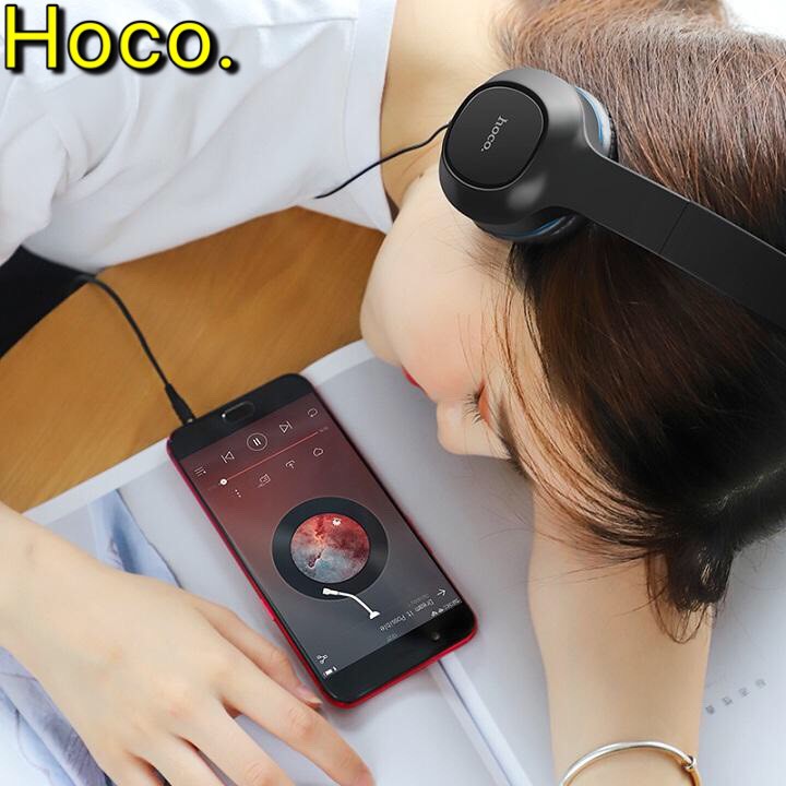 Tai nghe chụp tai có míc Hoco W24 chính hãng - Headphone cho điện thoại và máy tính