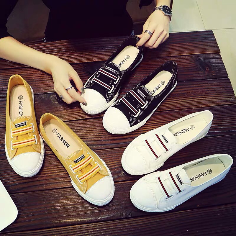 Giày Lười Nữ Slip On vải Thời Trang Đế Mềm Siêu Xinh Mery Shoes - A105