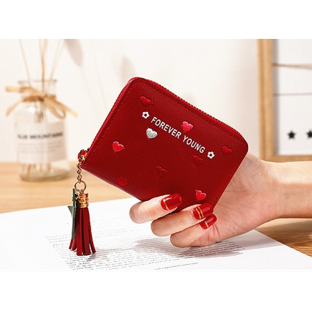 VÍ NỮ CẦM TAY FROM KOREA SIÊU CẤP MƯA TIM V244 HOT TREND 2021 | BigBuy360 - bigbuy360.vn