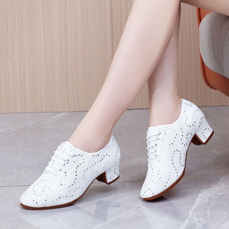 Giày Khiêu Vũ Đế Mềm Phối Lưới Thoáng Khí
