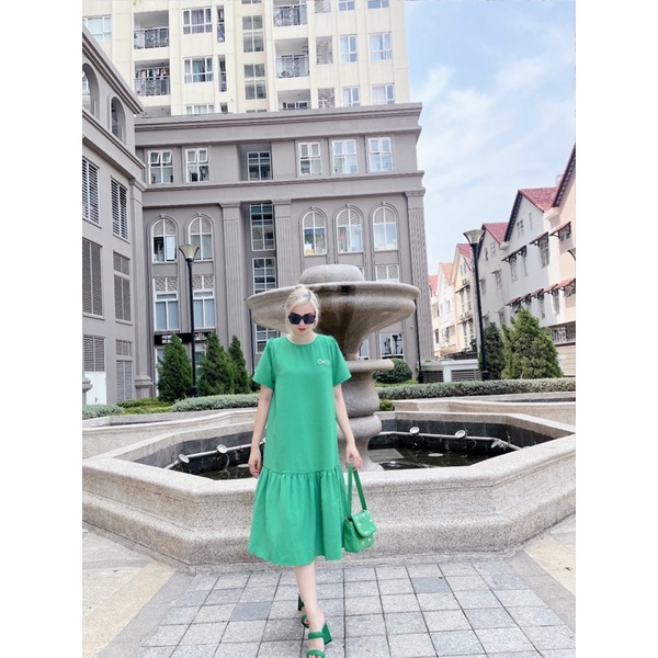 ĐẦM XANH KÈM TAG NƠ - BIMI