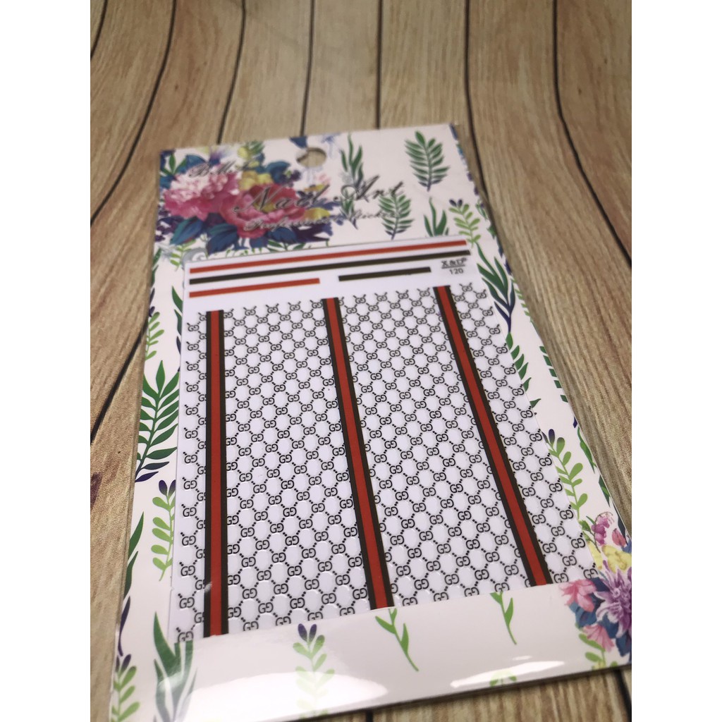 Hình dán móng tay sọc GC Xd120