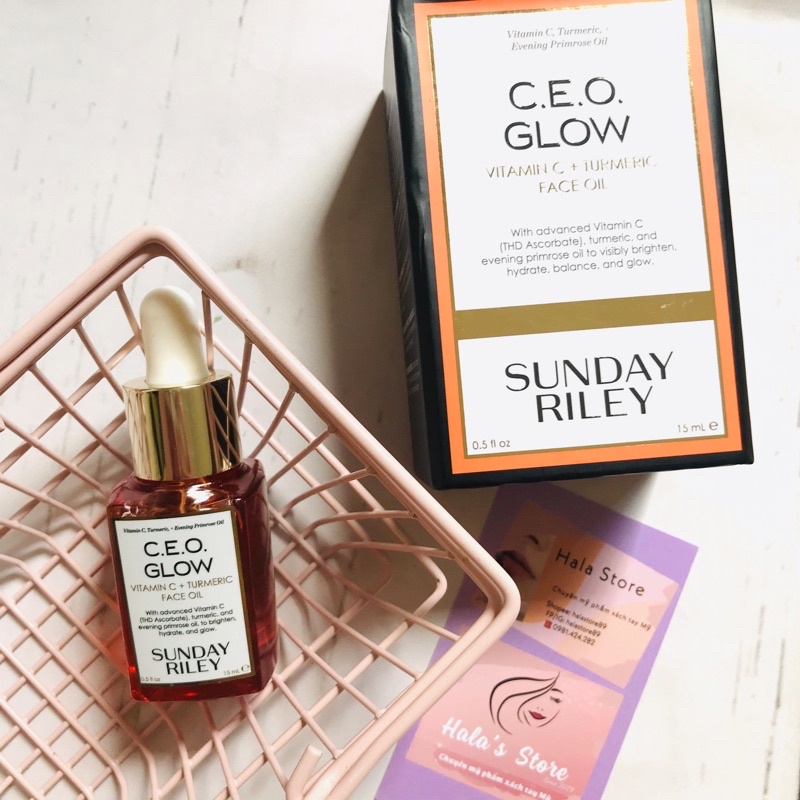 Sunday Riley ✨ Dầu dưỡng sáng da mờ thâm C.E.O. Glow Vitamin C and Turmeric Face Oil