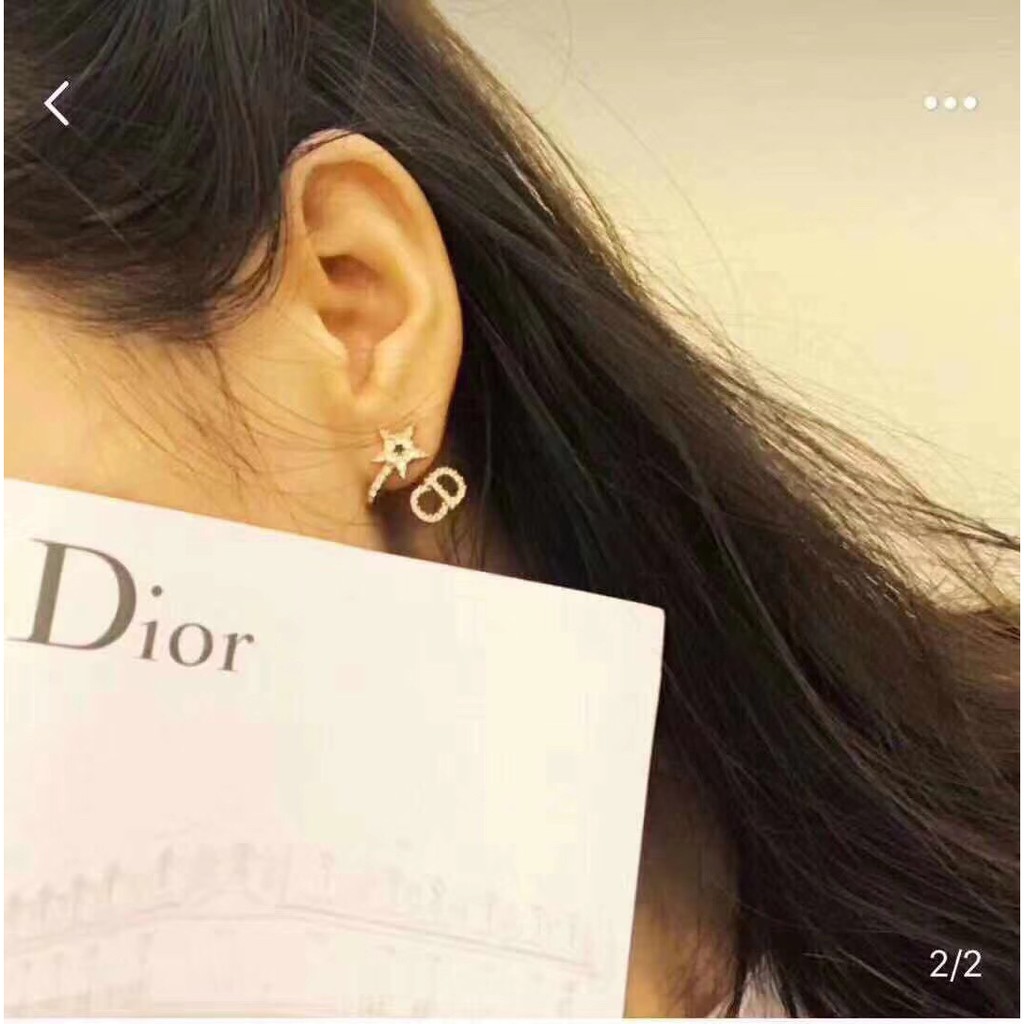 DIOR Bông Tai Thời Trang Hình Ngôi Sao Năm Cánh