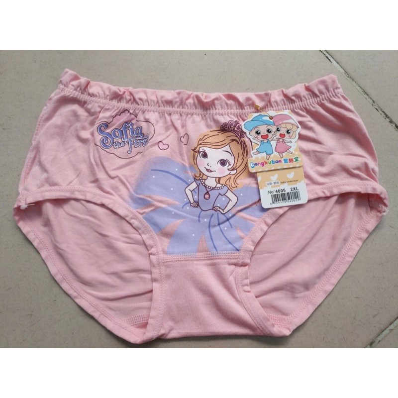 Quần lót chéo bé gái - quần chíp chéo nhiều hình xin xắn. Chất cotton loại đẹp.