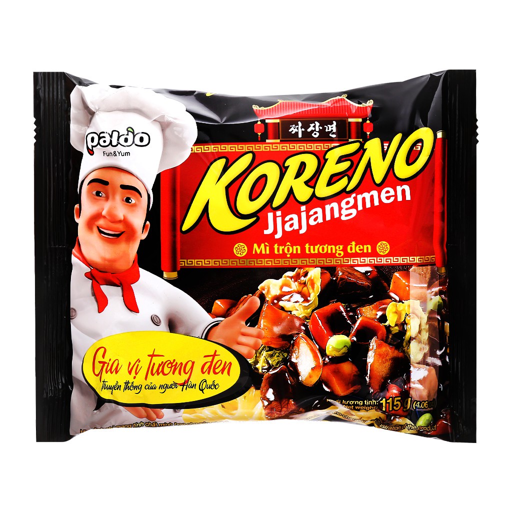 Mì Trộn Tương Đen Koreno Jjajangmen Paldo 115g