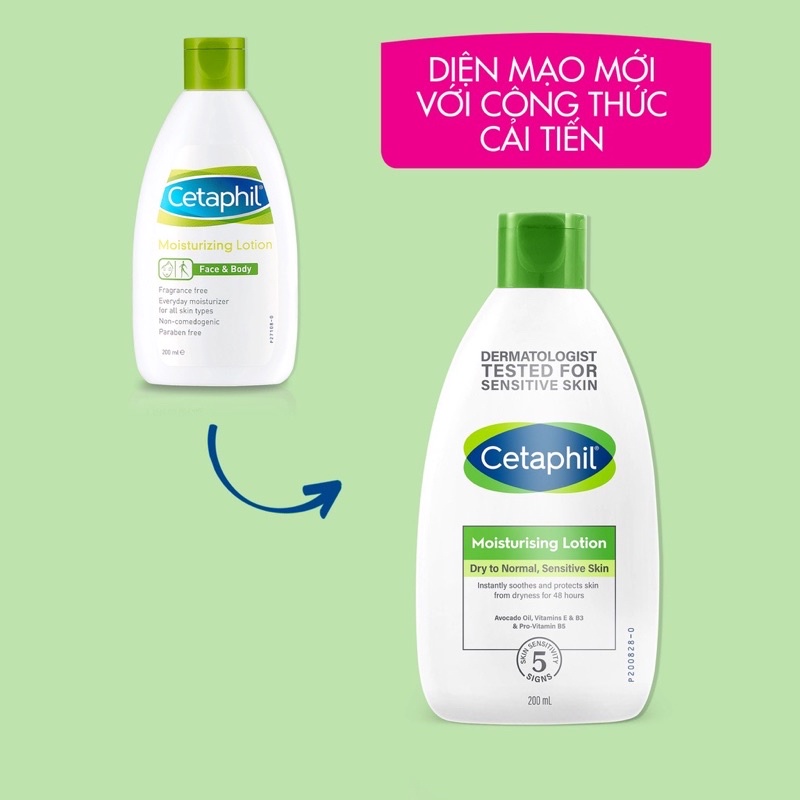 Sữa dưỡng ẩm toàn thân và da mặt Cetaphil Moisturising Lotion 200ml