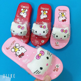 Dép trẻ em 💥FREESHIP💥 dép lê quai ngang cho bé gái hình mèo hello kitty phong cách Hàn Quốc