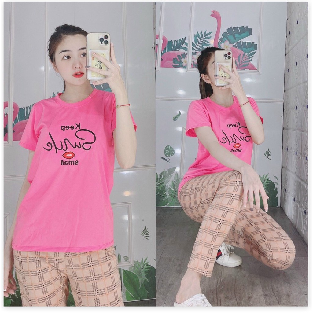 SET BỘ THUN NỮ QUẦN DÀI SIÊU XINH,HỌA TIẾT ÁO VÔ CÙNG XINH XẮN THỜI TRANG MỚI KME