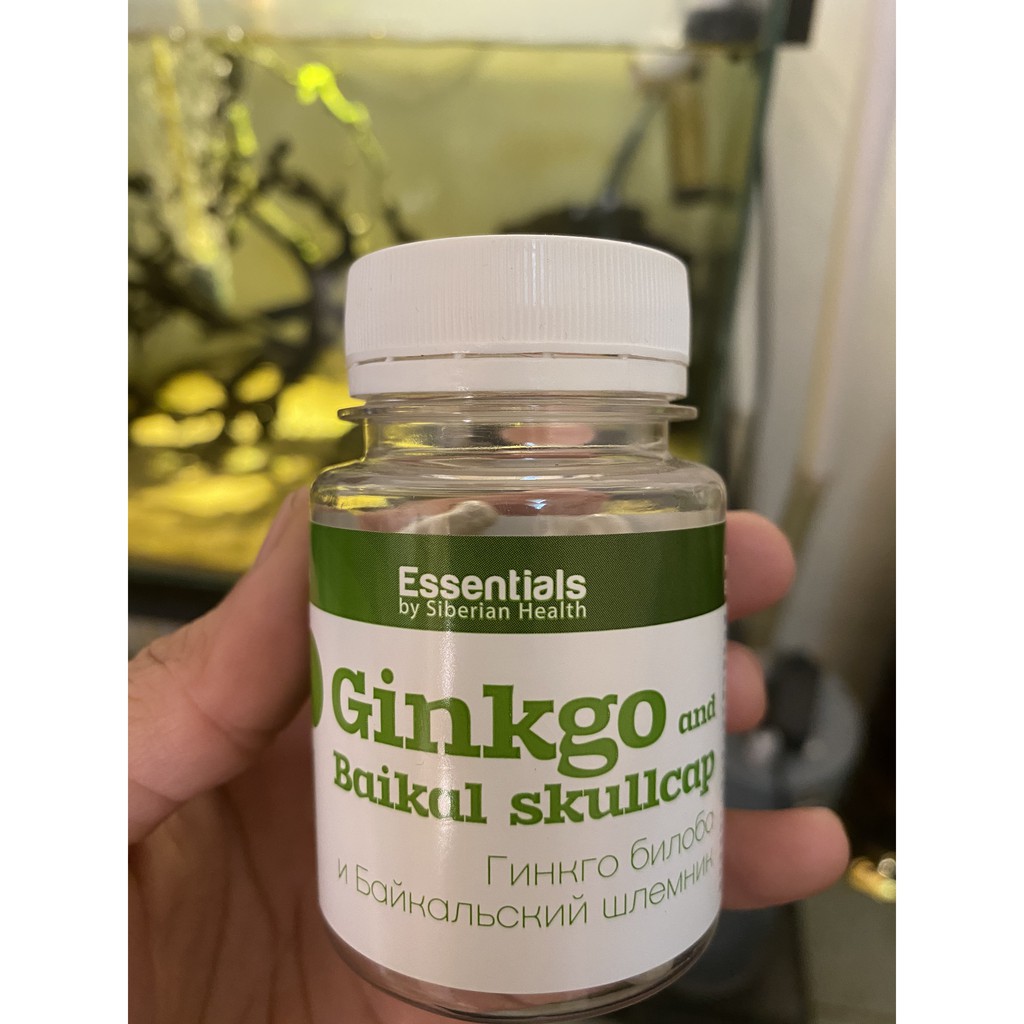 Thực phẩm hỗ trợ tăng tuần hoàn máu lên não Essentials by Siberian Health. Ginkgo and Baikal skullcap