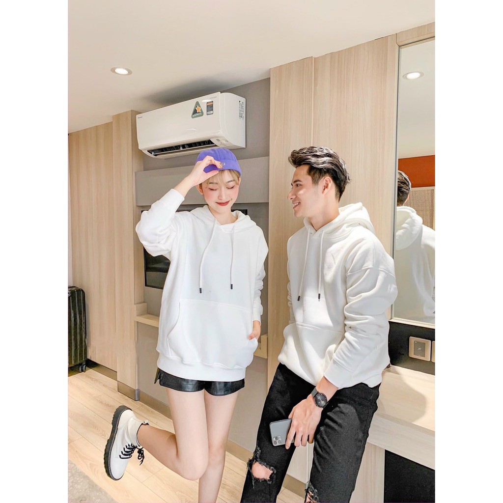 Áo Hoodie UNISEX màu trơn unisex nam nữ full size M L XL