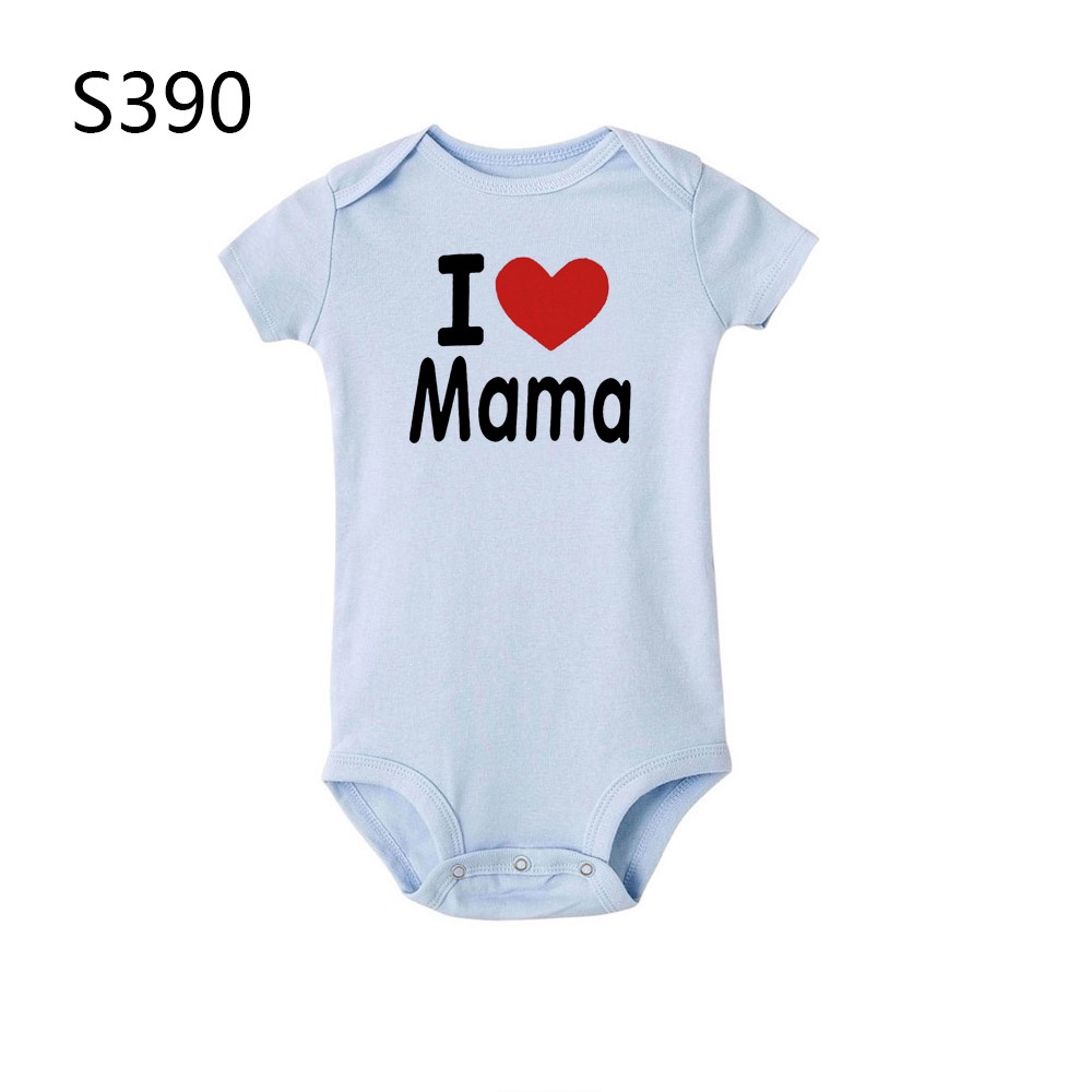 Tôi Yêu Mẹ Và Tôi Yêu Papa Baby Body Twins Mềm Mại Cho Trẻ Sơ Sinh Mặc Quần Áo Trắng Mặc Mùa Hè