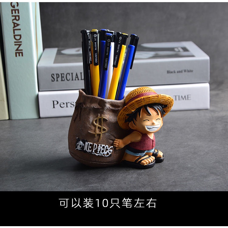 Hộp Đựng Bút Để Bàn Hình Nhân Vật Luffy Trong One Piece Dùng Làm Quà Tặng Sinh Nhật