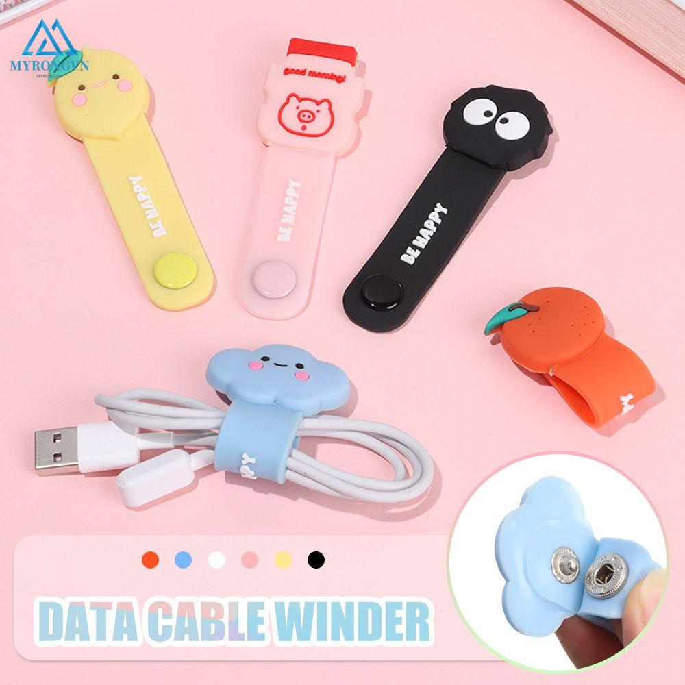 Phụ kiện quấn bảo vệ dây cáp dữ liệu / tai nghe đa năng kiểu hoạt hình đáng yêu