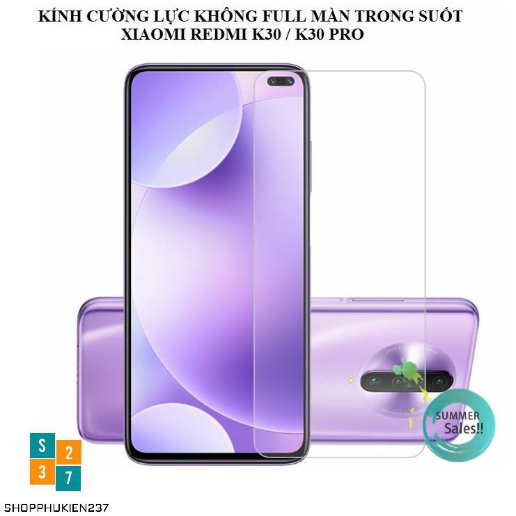 Kính cường lực Xiaomi Redmi K30 , K30 Pro Kính trong suốt không full màn cao cấp