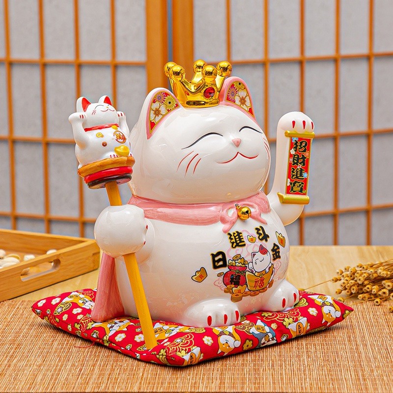[MÈO THẦN TÀI] [NHIỀU MÀU] MÈO VUA MANEKI NEKO SIÊU DỄ THƯƠNG MANG TÀI LỘC MAY MẮN CHO GIA CHỦ