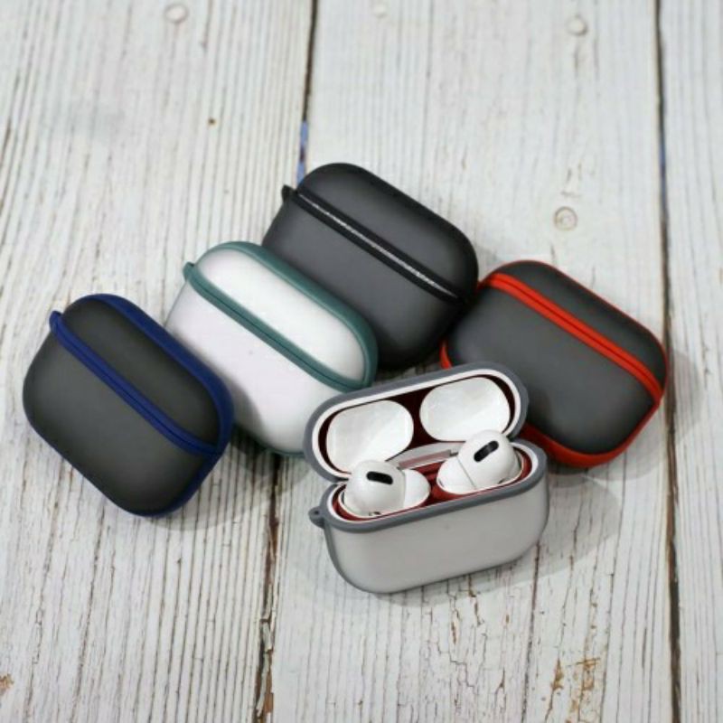 Bao Case likgus tai nghe Airpods 4- 3 Pro- Airpod 1 -2 Pro Hiệu LikGus nhám viền màu siêu đẹp, chống