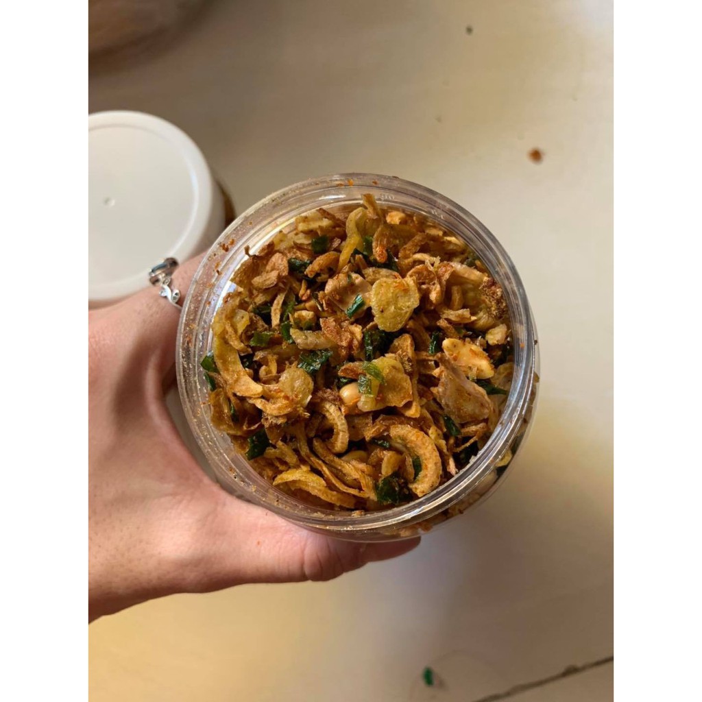 Hủ 100gr muối hành phi đậu phộng và muối tôm hành phi thơm ngon chính gốc Tây Ninh!