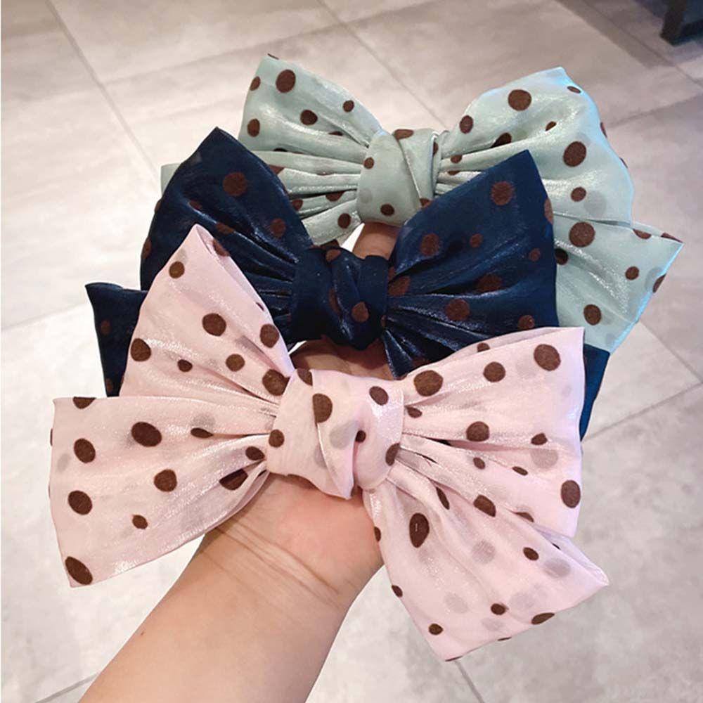 Kẹp Tóc Nơ Vải Chiffon Thời Trang Hàn Quốc Cho Nữ