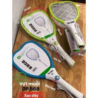 Vợt muỗi dp 868 sạc dây có ổ sạc
