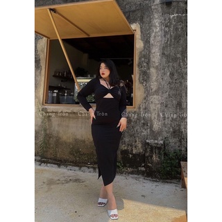 [ CHANG TRÒN] ĐẦM BODY CỘT CỔ DÀI BIGSIZE