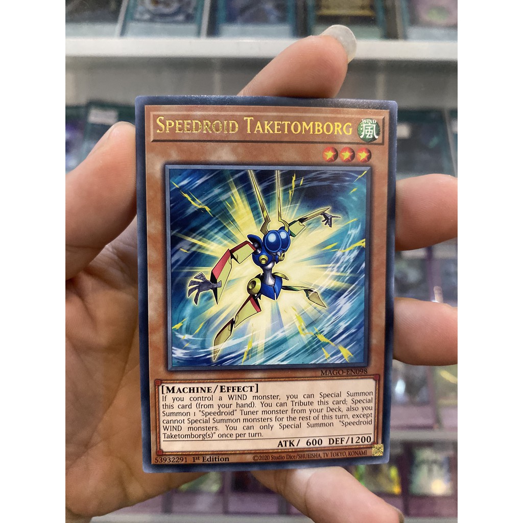 Thẻ Bài Lẻ YugiOh! Mã MAGO-EN098 - Speedroid Taketomborg - Gold-Letter Rare - 1st Edition