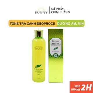Toner trà xanh Deoproce Hàn Quốc 260ml dưỡng da ẩm mịn và thông thoáng, không nhờn dính, nước cân bằng da trà xanh