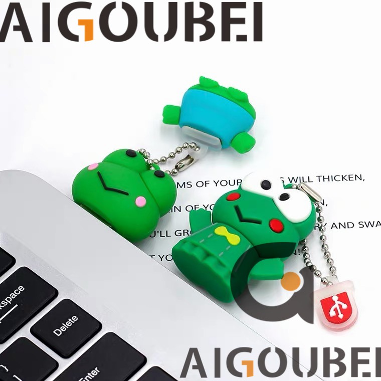 USB 2.0 1GB 2GB 4GB 8GB 16GB 32GB 64GB 128GB vỏ hình chú ếch bằng silicon xinh xắn
