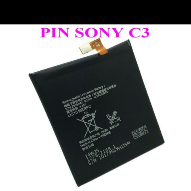 Pin xịn Sony Xperia C3 D2502 D2533 bảo hành 6 tháng