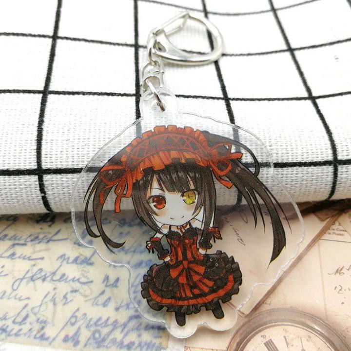 Móc khóa Date A Live mica ẢNH ANIME CHIBI dễ thương