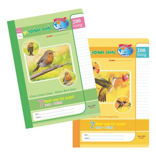 Vở kẻ ngang khoảnh khắc klong - 200tr; ms 259n - khách sỉ ib
