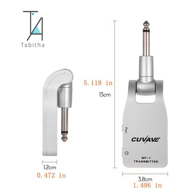 Tabitha Wireless Guitar Transmitter Receiver 2.4G Built-in Rechargeable Lithium Battery 30M Transmission Range for Electric Guitar