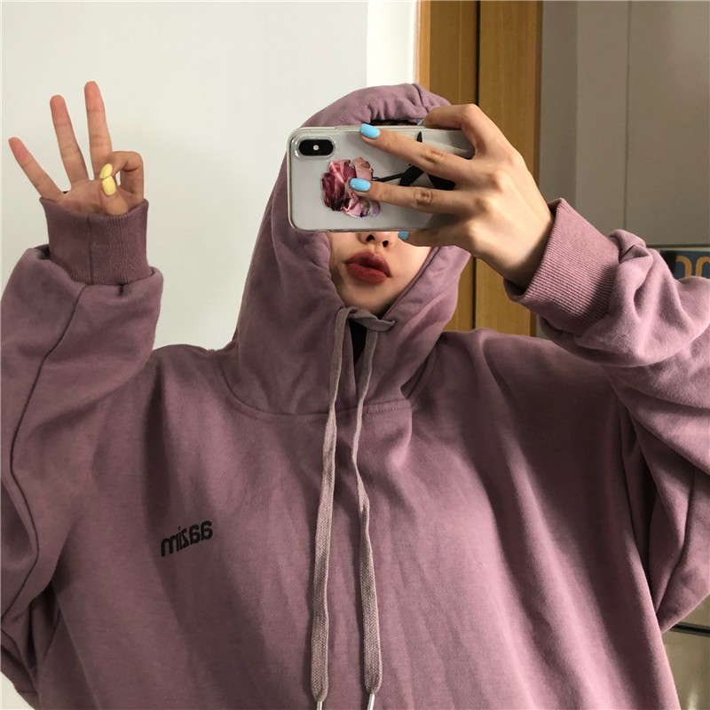 Áo Hoodie Nỉ Da Cá Ulzzang Dáng Rộng Cho Nữ HD74 - Liti shop