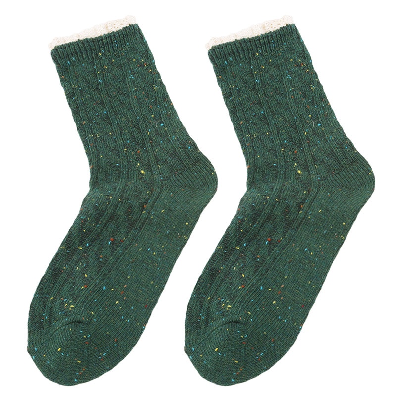 Female Autumn and Winter Lace Warm  Socks Women's Socks Japanese Retro Point Yarn Socks Fashion Girl | BigBuy360 - bigbuy360.vn